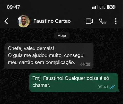 Cliente conseguiu o cartão sem complicação